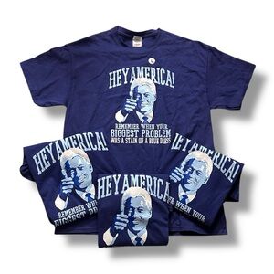 Men’s Gildan Bill Clinton Hey America T-Shirt Bundle